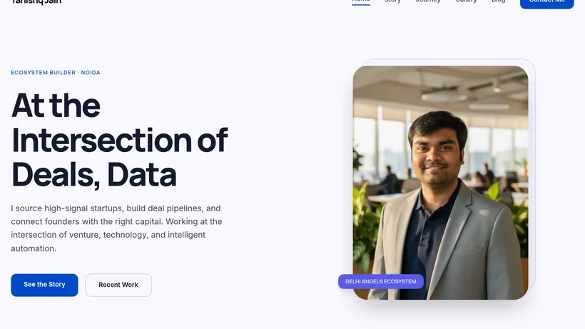Tanishq Jain website screenshot